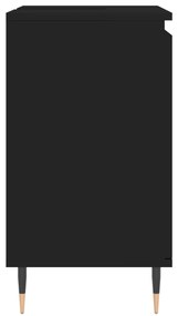 vidaXL Ντουλάπι Μπάνιου Μαύρο 58 x 33 x 60 εκ. από Επεξεργασμένο Ξύλο