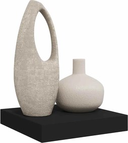 vidaXL Ράφι Τοίχου Μαύρο 23x23,5x3,8 εκ. MDF