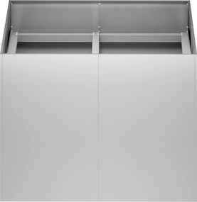 vidaXL Γλάστρα Κήπου Ασημί 80 x 80 x 60 εκ. Γαλβανισμένος Χάλυβας