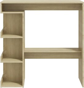 vidaXL Τραπέζι Μπαρ με Ράφια Sonoma Δρυς 100x50x101,5 εκ. Επεξ. Ξύλο