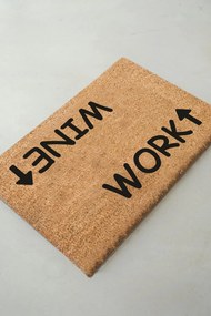Stewehome πλεκτό ψάθινο πατάκι εισόδου Καφέ 40x60x15 cm