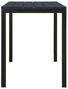 vidaXL Σετ Τραπεζαρίας Κήπου 3 Τεμαχίων Μαύρο από Ατσάλι / WPC