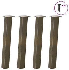 Πόδια Κονσόλας 4 τεμ. από Φυσικό Ατσάλι 72 εκ. Ατσάλι