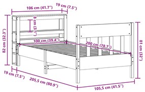 ΣΚΕΛΕΤΟΣ ΚΡΕΒ. ΧΩΡΙΣ ΣΤΡΩΜΑ ΚΑΦΕ ΚΕΡΙΟΥ 100X200 ΕΚ ΜΑΣΙΦ ΠΕΥΚΟ 3306272