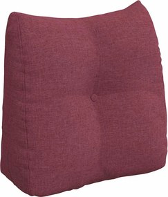 vidaXL Μαξιλάρι Πλάτης Κόκκινο 45 x 24 x 50 εκ ύφασμα