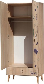 Διφυλλη Ντουλαπα Πολυχρωμη CITY MARIN 45x80x190