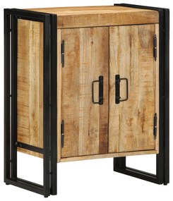 vidaXL Ντουλάπα Παπουτσιών Μαύρη 30x30x40 εκ. Μασίφ Ξύλο Μάνγκο και Σίδερο
