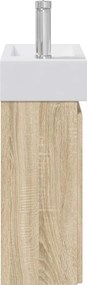 vidaXL Μονάδα μπάνιου με βρύση Sonoma Δρυς 45,5 x 22,5 x 84 εκ