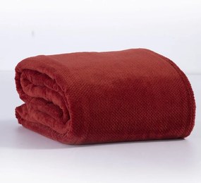 Κουβέρτα Fleece Record 23 Paprica Nef-Nef Υπέρδιπλο 240x220cm Πολυέστερ