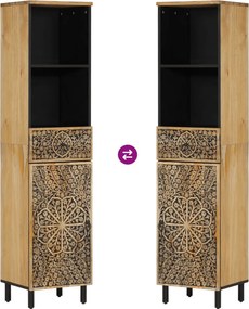 vidaXL Ντουλάπι Μπάνιου 38 x 33 x 160 εκ. από Μασίφ Ξύλο Μάνγκο
