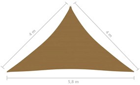 Πανί Σκίασης Taupe 4 x 4 x 5,8 μ. από HDPE 160 γρ./μ² - Μπεζ-Γκρι