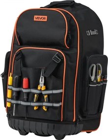 VEVOR Rolling Tool Backpack 72 Pockets Heavy Duty Roller Tool Bag on Wheels