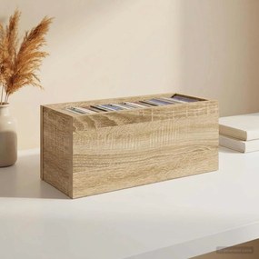 vidaXL Ράφι Αποθήκευσης CDs Sonoma Δρυς 40 x 17 x 17 εκ.