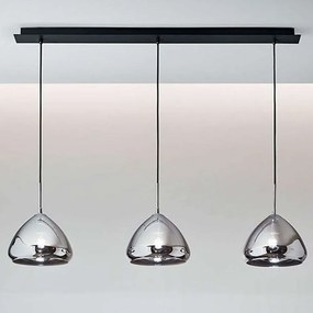 Φωτιστικό Οροφής - Ράγα Glow 3667-48-138 3xE27 40W 110x200cm Chrome La Mia Luce