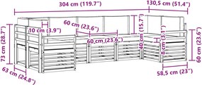 vidaXL Σειρά Καναπέ Εξωτερικού 7 pcs Άσπρο και Ανθρακί