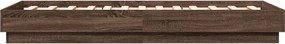 vidaXL Πλαίσιο Κρεβ. Χωρ. Στρώμα Καφέ Δρυς 90 x 190 εκ. Επεξ. Ξύλο