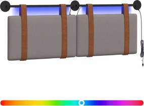 vidaXL Κεφαλάρι κρεβατιού κρεμαστό Taupe Αντίκα PU