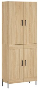 vidaXL Ντουλάπι Sonoma δρυς 69,5 x 34 x 180 εκ. από Επεξεργασμένο Ξύλο