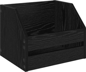 vidaXL Κουτί Άλμπουμ Βινυλίου 2 τμχ. Μαύρη Δρυς 38 x 30 x 29 εκ