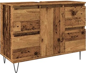 vidaXL Ντουλάπι Μπάνιου Παλαιό Ξύλο 80x33x60εκ. από Επεξεργασμένο Ξύλο