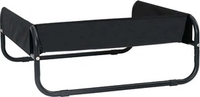 vidaXL Κρεβάτι Σκύλου Μαύρο 75 x 75 x 30 εκ. Ατσάλι