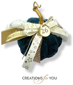 Κολοκύθα Σμαραγδί Μπλε βελούδινη μεσαία - Χρυσό