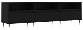 vidaXL Έπιπλο Τηλεόρασης Μαύρο 150x30x44,5 εκ. Επεξεργασμένο Ξύλο