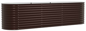 vidaXL Κρεβάτι για Κήπο Αναρτημένο Καφέ 320x80x81 εκ από Γαλβανισμένο Ατσάλι