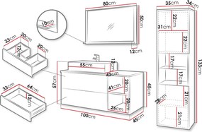 Σετ μπάνιου Kertos Ryfle II-Kafe - 0.00Χ0.00Χ0.00cm