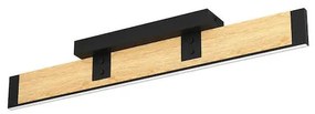Eglo Caminarro Μοντέρνα Μεταλλική Πλαφονιέρα Οροφής με Ενσωματωμένο LED σε Μαύρο χρώμα 77.5cm 390224