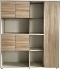 Βιβλιοθήκη γραφείου Stark pakoworld μπεζ oak 160x40x200εκ