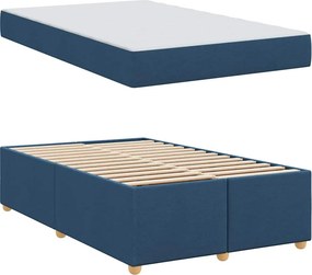 vidaXL Σκελετός Κρεβατιού με στρώμα Μπλε 120 x 200 cm ύφασμα
