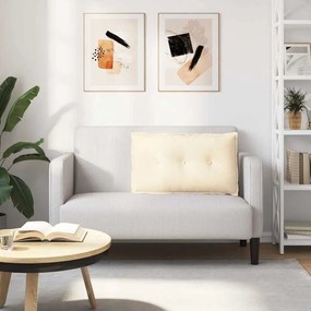 vidaXL Μαξιλάρι Πλάτης Κρεμ 80 x 50 cm Υφασμάτινο Κορντουρά