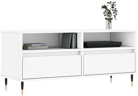 vidaXL Έπιπλο Τηλεόρασης Λευκό 100x34,5x44,5 εκ. Επεξεργασμένο Ξύλο