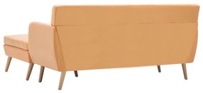 vidaXL Καναπές ΓωνιακόςΠορτοκαλί 171,5 x 138 x 81,5 εκ. Υφασμάτινος