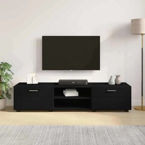 vidaXL Ντουλάπι TV με ράφι Μαύρο 150 x 39 x 30 εκ Επεξεργασμένο ξύλο