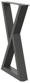 vidaXL Πόδια Τραπεζαρίας 2 τεμ. Ανθρακί 50x(72-73,3) εκ. Ατσάλι