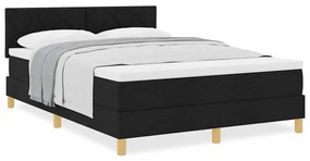 vidaXL Κρεβάτι box spring με στρώμα Μαύρο 140 x 200 cm ύφασμα