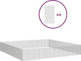 vidaXL Περίφραξη Ζώων Ελεύθερης Βοσκής 48 Πάνελ 54x100εκ. Γαλβ. Σίδερο