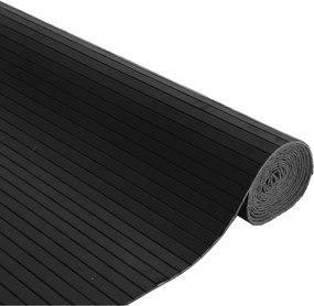 vidaXL Χαλί Ορθογώνιο Μαύρο 80 x 200 εκ. Μπαμπού