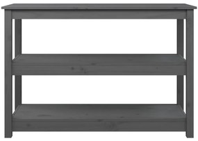 vidaXL Τραπέζι Κονσόλα Γκρι 110 x 40 x 74 εκ. από Μασίφ Ξύλο Πεύκου