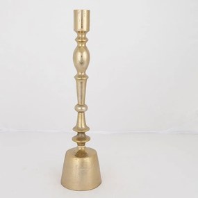 Κηροπήγιο Μεταλλικό 752-24070 5x5x40cm Gold Estheti Home Μέταλλο