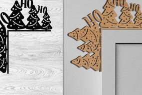 Σετ των 2 Intra απο ξύλο plywood 3mm-4mm πάχος 3D Χριστουγεννιάτικη διακόσμηση Δίασταση 15x15 cm INTRAFABR-79692465