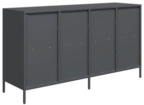 Ντουλάπι Ανθρακί 135x39x73,5 εκ. από Χάλυβα Ψυχρής Έλασης - Ανθρακί