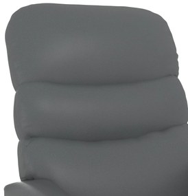 vidaXL Πολυθρόνα Μασάζ με Ανύψωση Ανθρακί από Συνθετικό Δέρμα