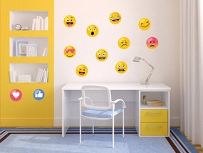 Διακοσμητικά αυτοκόλλητα τοίχου smileys - 50x70