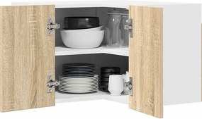 vidaXL Κρεμαστό ντουλάπι Σομόνα Δρυς και Λευκό 57 x 57 x 40 εκ.