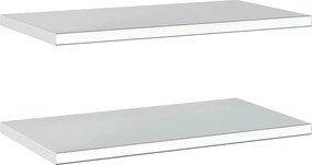 vidaXL Ράφια Τοίχου 2 τεμ. Ασημί 75x40 εκ. Ανοξείδωτο Ατσάλι