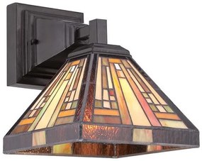 Απλίκα Φωτιστικό Τοίχου 1xE27 Μπρονζέ Tiffany Stephen QZ-STEPHEN1 Elstead Lighting-QZ-STEPHEN1-Μπρονζέ QZ-STEPHEN1