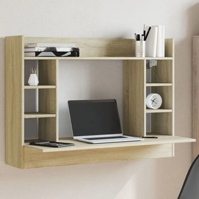 VidaXL Γραφείο Τοίχου Sonoma Δρυς 105x48x75 εκ. από Επεξεργασμένο Ξύλο